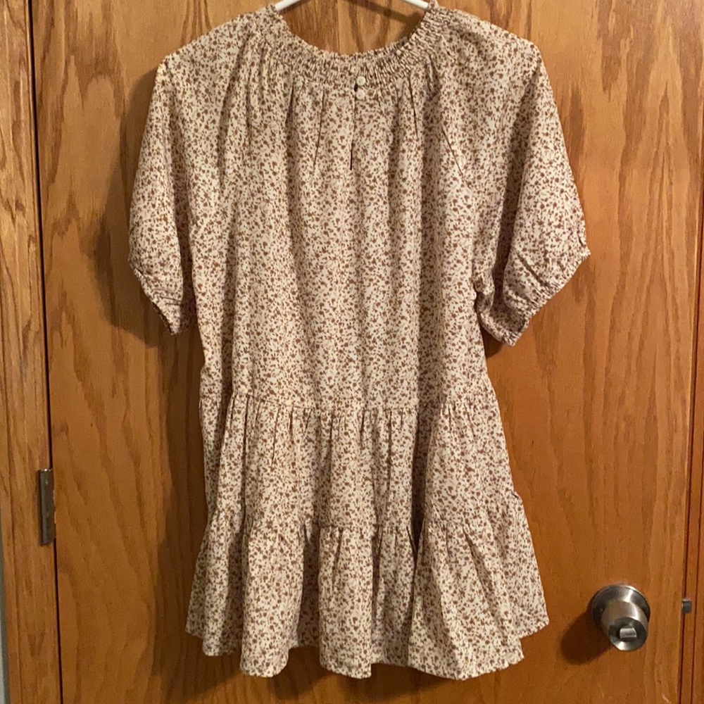 Wishlist Apparel Cream and Black Peplum Button Top - Picture 5 of 9